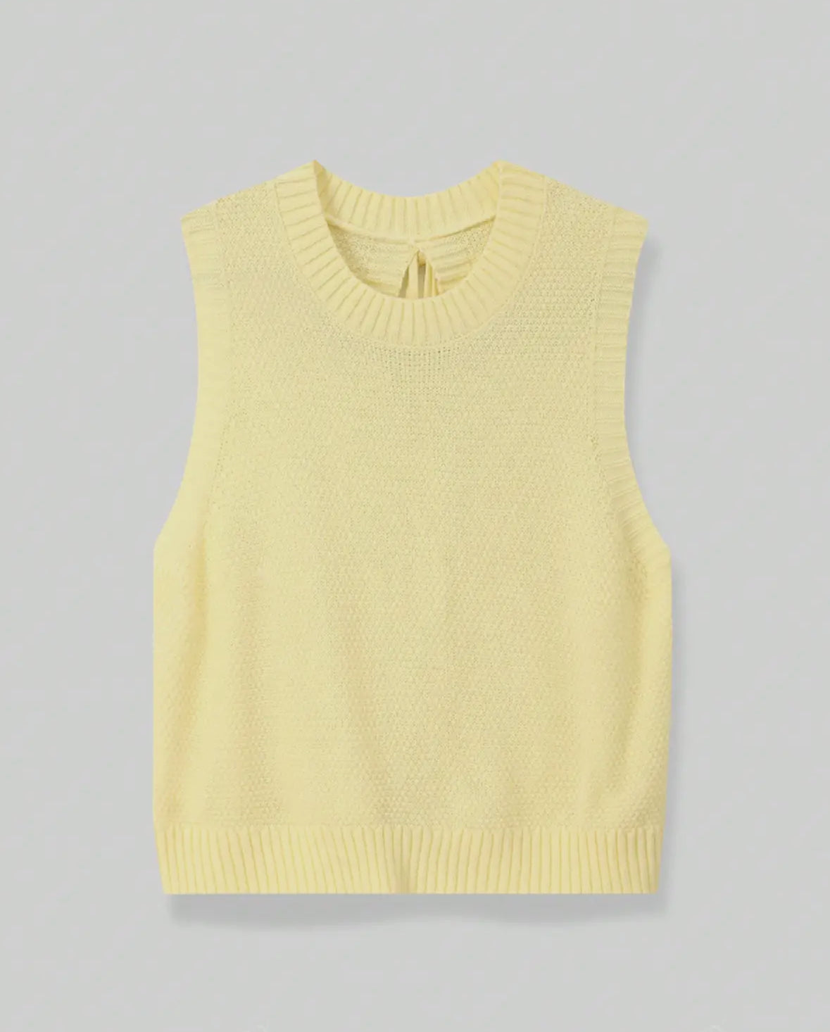 Sleeveless Opened Back Sweater