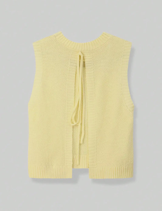 Sleeveless Opened Back Sweater