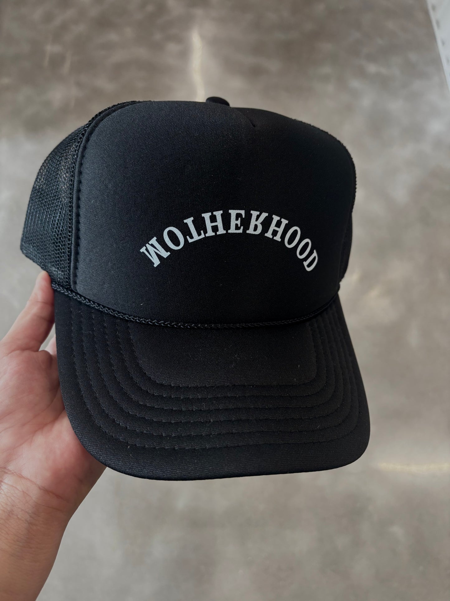 Black & Teal Motherhood Trucker