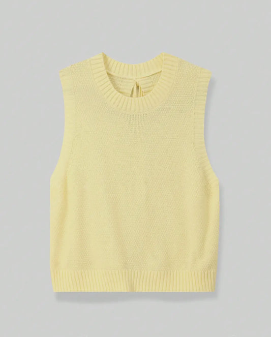 Sleeveless Opened Back Sweater