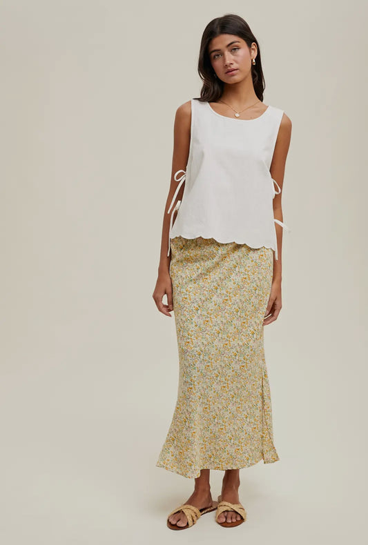 Side Tie Cotton Top